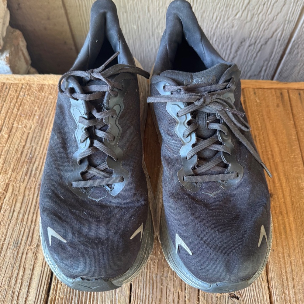 Hoka Arahi 6 Mens Running Shoes Black White Stability Sneakers Size 10.5-11 - Picture 3 of 7